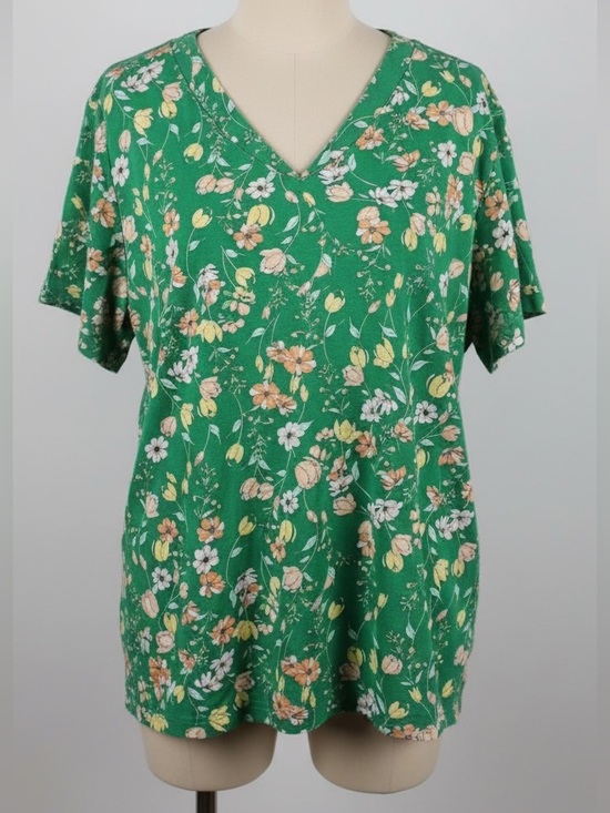 Liz Claiborne Tops - Liz Claiborne Green Floral Blouse